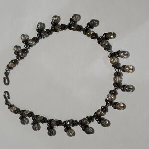 Black stone necklace hook closure